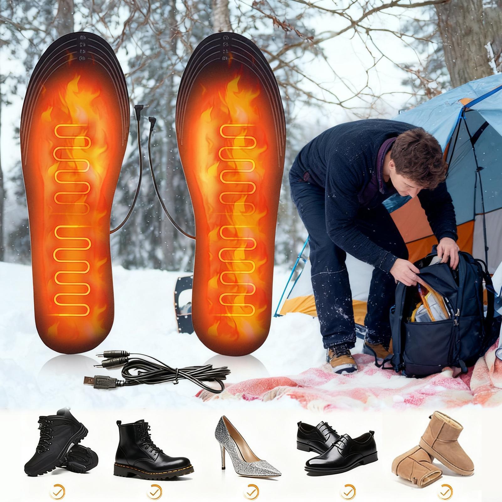 Heated Insole Rechargeable - USB oplaadbare verwarmde inlegzolen, snijdbare elektrische