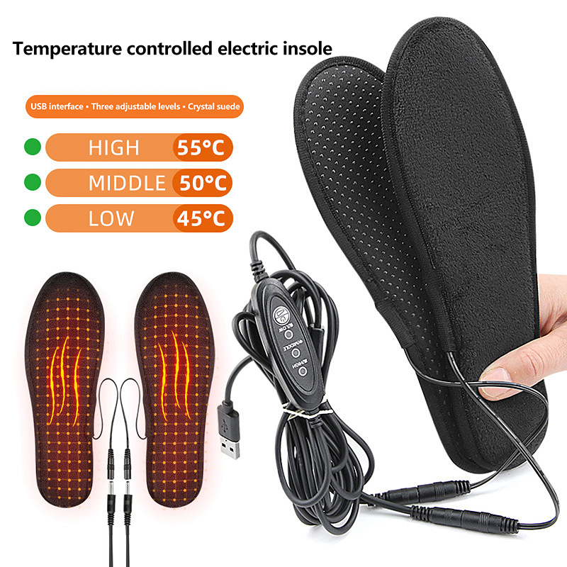 Heated Insole Rechargeable - USB-verwarmde inlegzolen Elektrisch verwarmde schoenen Pad