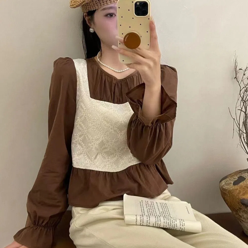 Winter Clothing In French - Ins Nep Twee Koreaanse Stijl Shirts
