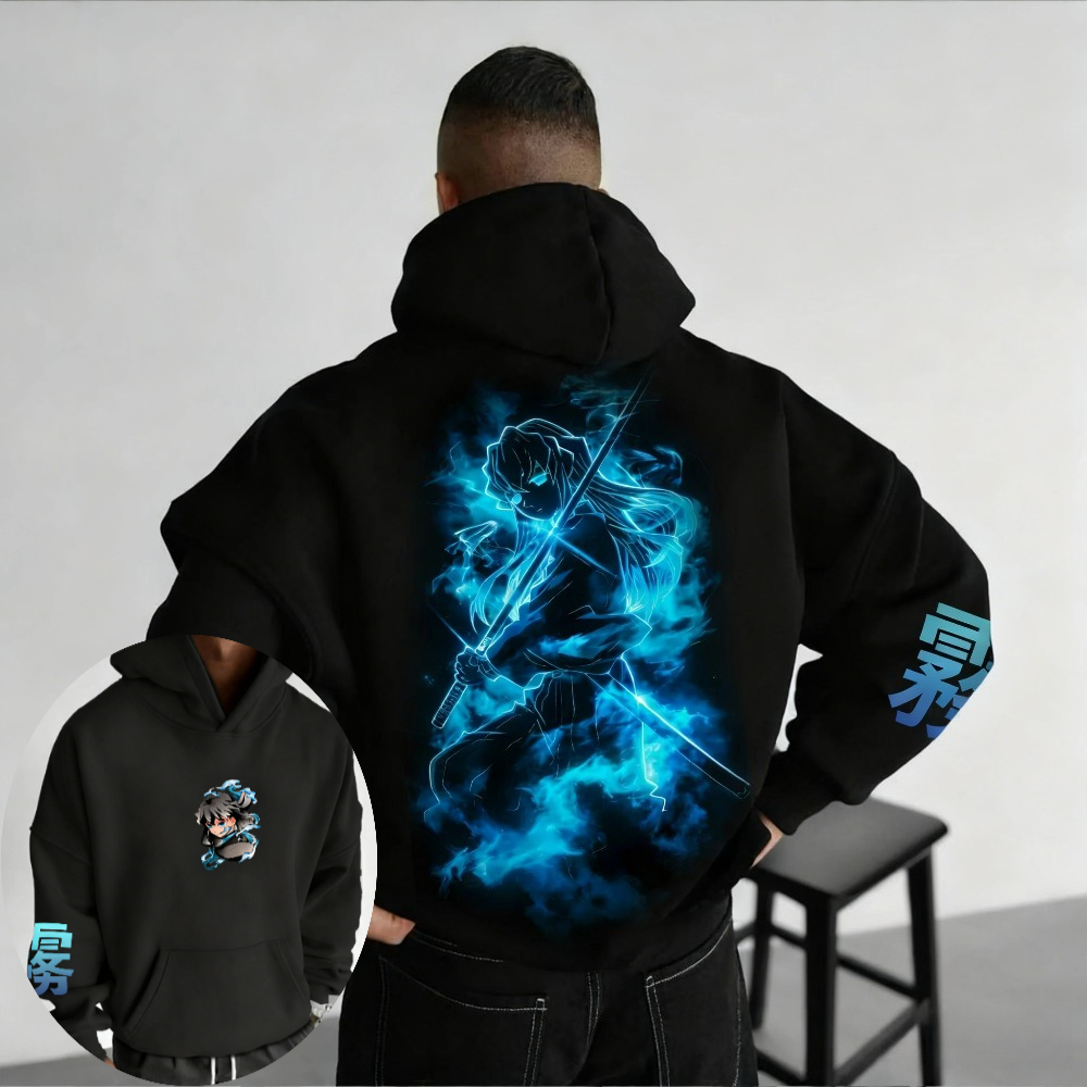 Winter Clothing For Boys - Demon Slayer heren Hoodie Sweatshirt Muichiro