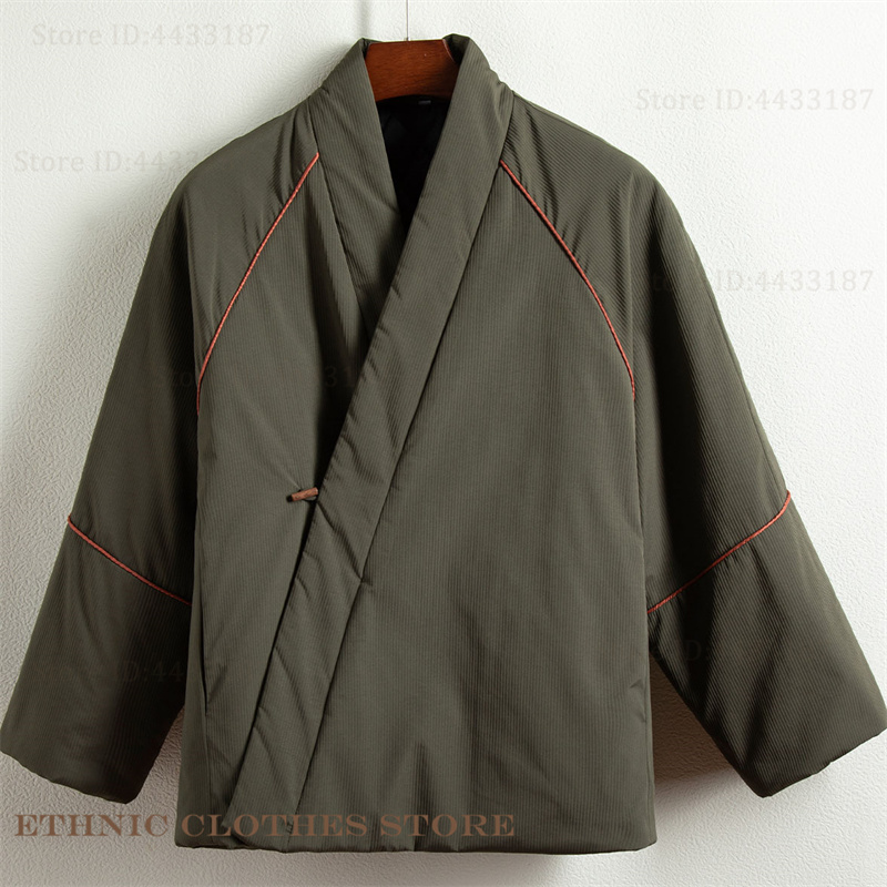 Traditional Winter Japanese Clothing - Grote Maat 3XL 4XL Mannelijke Katoen
