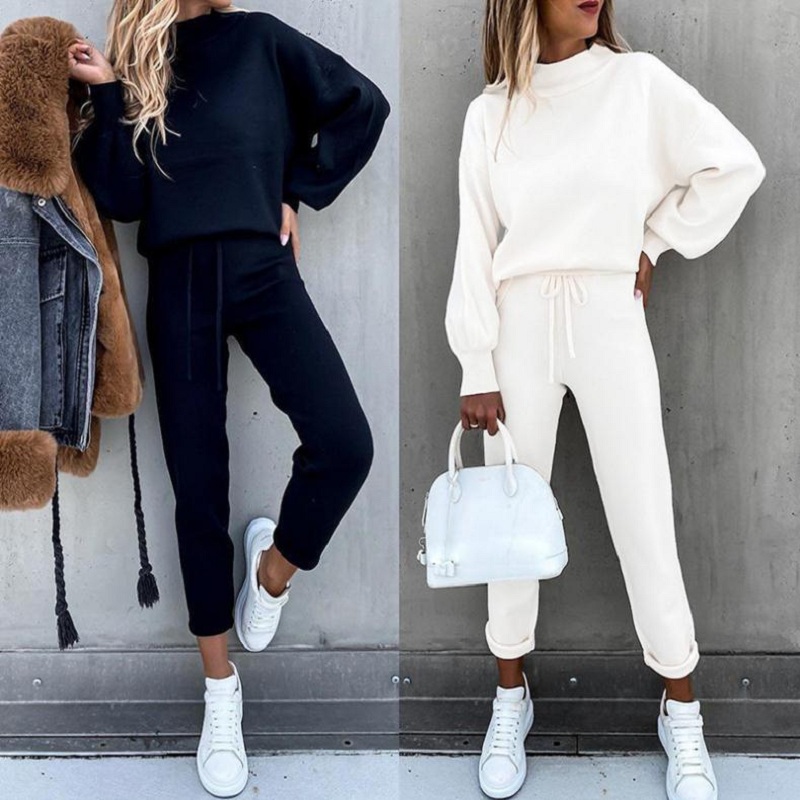 Winter Clothing Sale - Dames trui met hoge kraag, effen