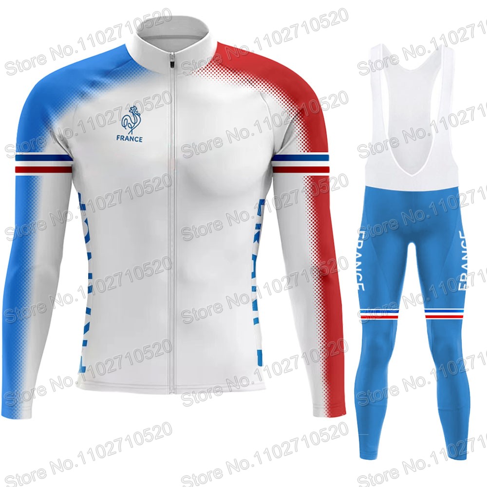 Winter Clothing In French - Frankrijk Nationaal Team 2025 Wielertrui Set