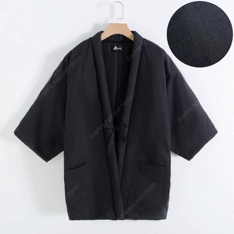 Traditional Winter Japanese Clothing - Winter Hanten Heren Jas Japanse Stijl