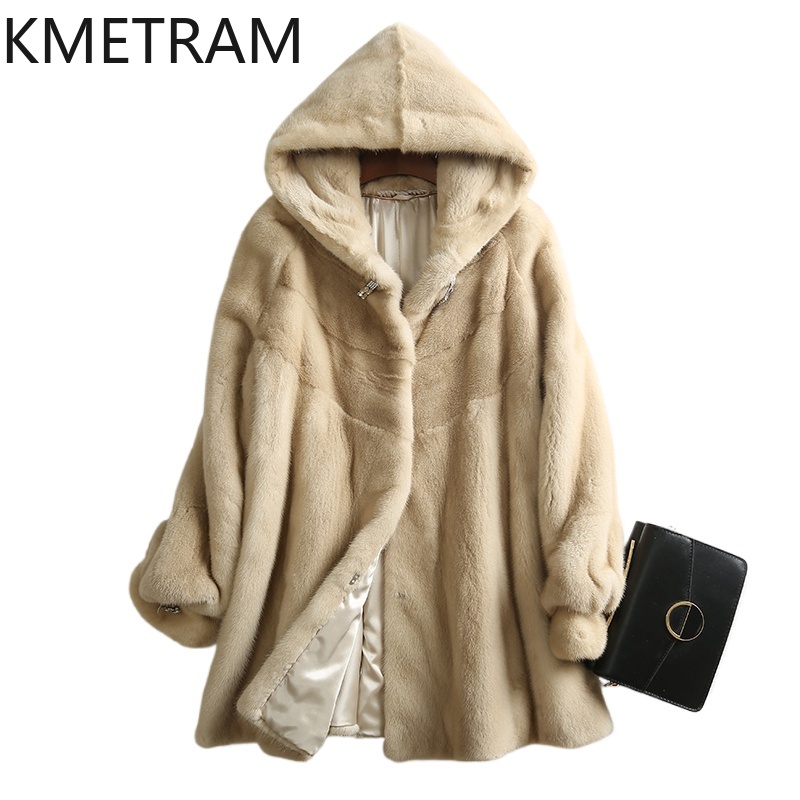KMETRAM 100% hele nertsbont ja - Quality Winter Clothing Jacket recensie en prijs