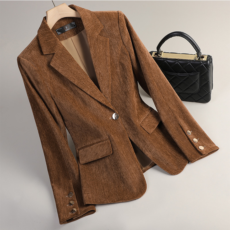 Geelgouden fluwelen blazer Dam - Winter Clothing Work recensie en prijs